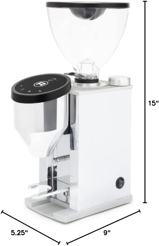 Rocket Espresso Faustino 3.1 Espresso Grinder | 50mm Flat Burrs | Programmable Dosing | (Chrome)