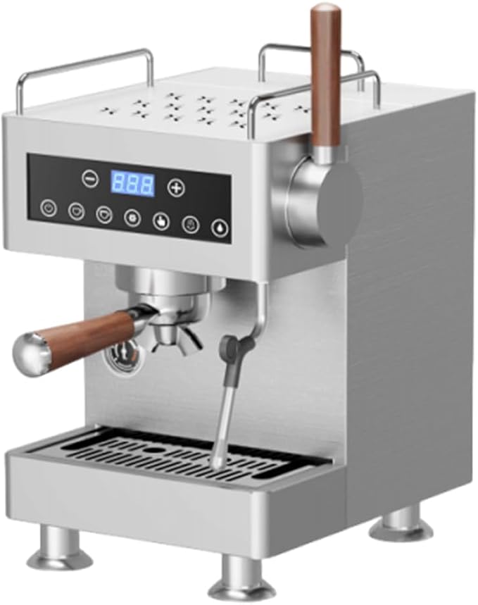 E147 9Bar Semi-automatic Espresso Machine, PID+NTC Temperature Control, Double ULKA Pump Double Boiler, Coffee Machine with OPV for Home Cafe