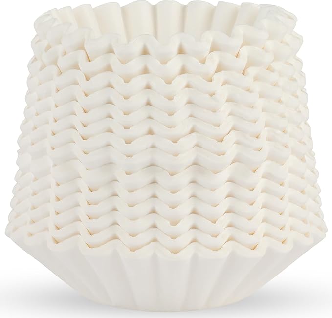 Tupkee Coffee Filters 8-12 Cups - 1400 Count, Basket Style, White Paper, Chlorine Free Coffee Filter, Made in the USA