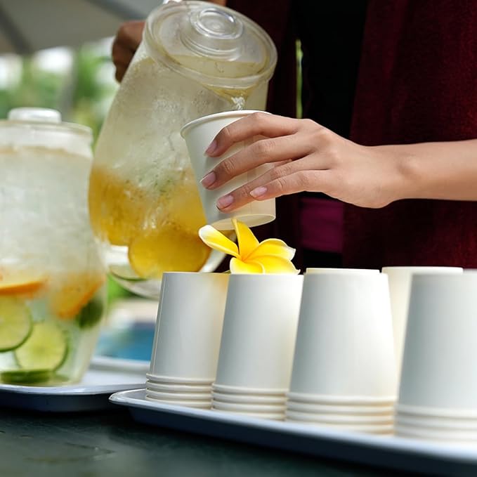 12 oz Paper Cups, 300 Pack 12oz Disposable Paper Coffee Cups, Coffee Cups 12 oz for Cold and Hot Drinks, White Paper Drinking Cups for Parties, Picnic, Cafes, Bistros and Events