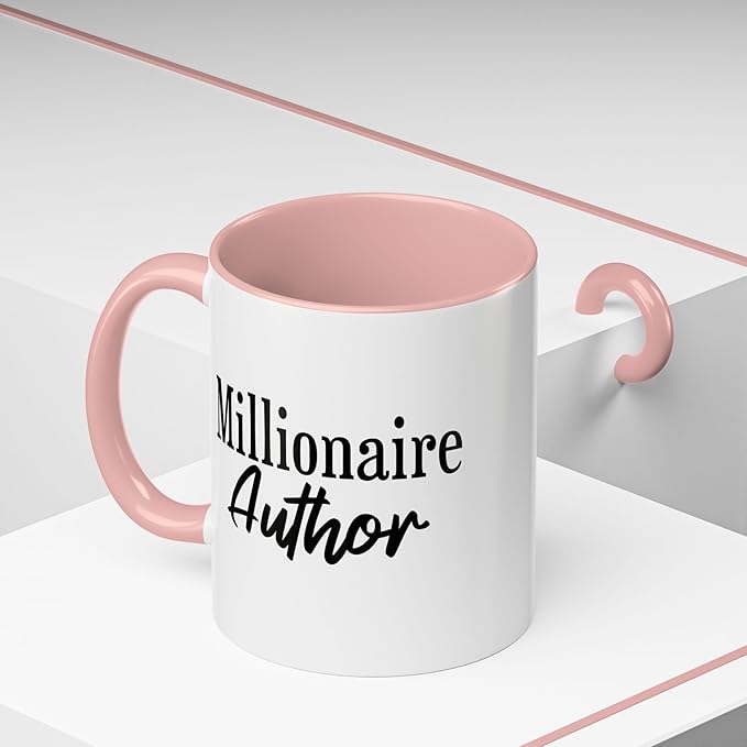 Millionaire Author Coffee Mug, Inspirational Mug for Writers, Gift for Authors, Desk Accessory, Motivational Coffee Cup
