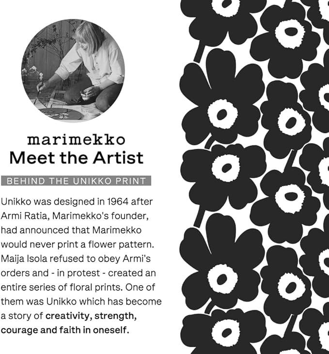 MARIMEKKO Oiva Unikko Stoneware Mug (Red) — Refine Your Kitchen Décor with Our Iconic Stoneware — Stylish Porcelain Coffee Mug for Morning Brews and Cozy Evenings (7oz)