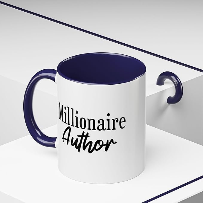 Millionaire Author Coffee Mug, Inspirational Mug for Writers, Gift for Authors, Desk Accessory, Motivational Coffee Cup
