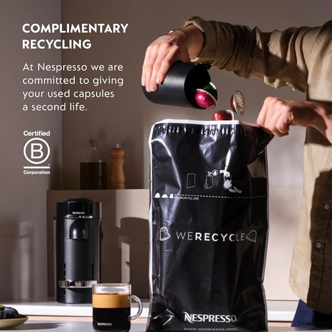 Nespresso Vertuo Pop+ Coffee and Espresso Machine by De'Longhi, Liquorice Black