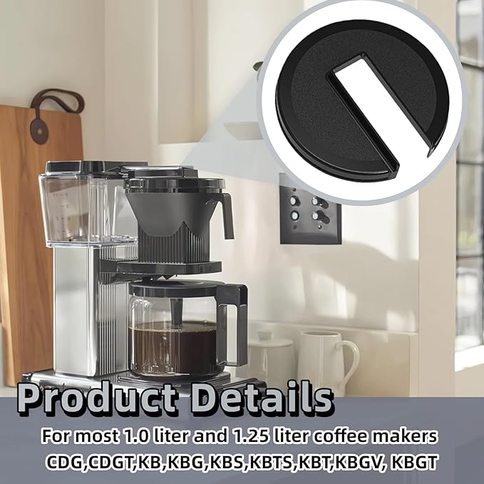 13114 Coffee Brew Basket Lid for Technivorm Moccamaster Coffee Makers - Compatible with Models K, KB, KBG, KBS, KBT, KBTS, KBGT, CDG, CDT, CDGT (13114, 1.0L & 1.25L), Coffee Machine Replacement Part