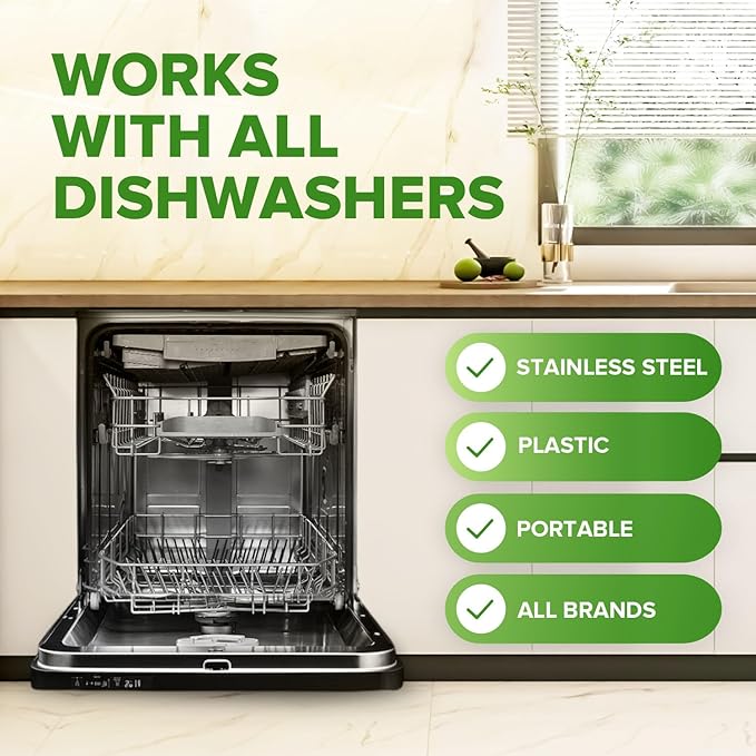 Renuv Coffee Maker Cleaner + Dishwasher Cleaner Bundle - Heavy Duty Kitchen Appliance Deep Cleaning and Descaling, (12 Tablets of each)