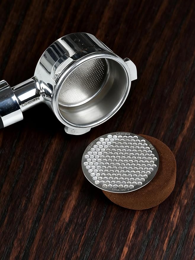 53.3mm Espresso Puck Screen, Reusable Espresso Filter Screen, 0.7 mm Thick, Espresso Distribution Tool Fits for Breville 54mm Coffee Filters, Stainless Steel Espresso Machine Accessories