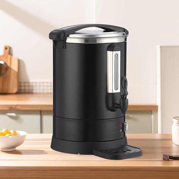 120 Cup Commercial Coffee Urn (18L/4.8 Gal), Double-Wall Stainless Steel Electric Hot Beverage Dispenser with Fast Brew & Keep Warm Function for Buffet, Catering & Party