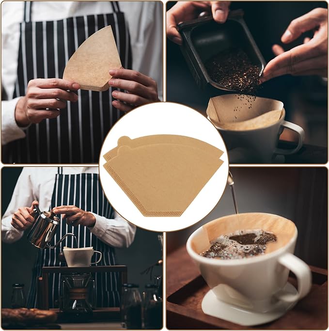 Coffee Filters #2, 240 Count Coffee Filters Natural Unbleached Disposable Coffee Filters 2 Filter Cone Paper for Coffee Makers