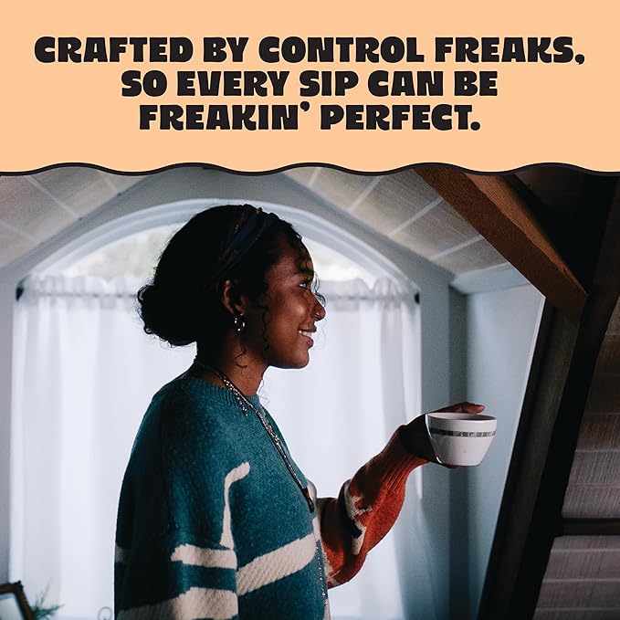 Control Freak Coffee Lightly Buzzed – 25% Caffeine Whole Bean Coffee (12 Oz) | Low Caffeine Coffee with Smooth, Full Flavor for Jitter-Free Energy | Sugarcane Decaf, Freshly Roasted Coffee Beans