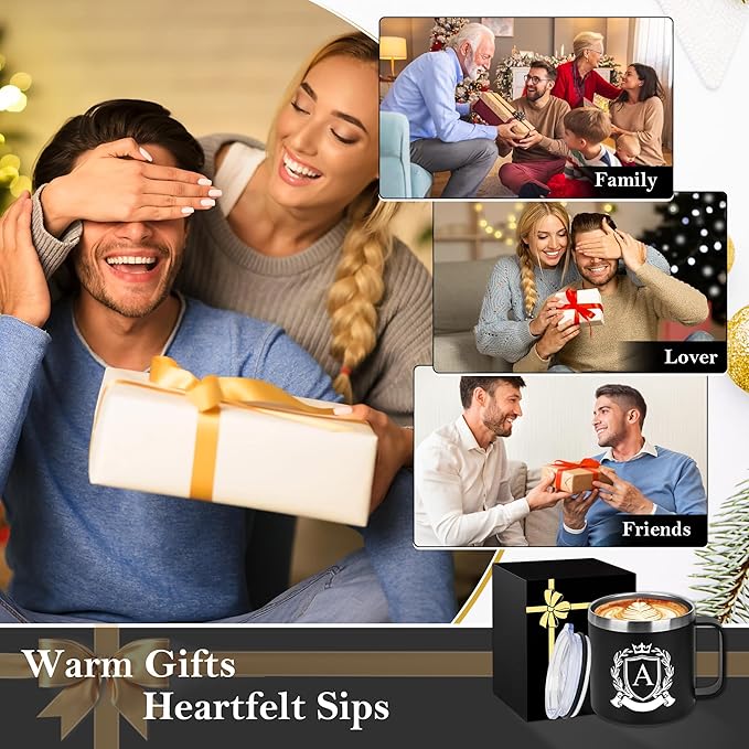 14 Oz Insulated Coffee Mug with Lid Travel Large Cup White Elephant Adults 30 Christmas Gag Fun Weird Unisex Holiday Best Cool Nice Novelty Useful Unique Men Prank Dirty Secret Santa Exchange Gifts