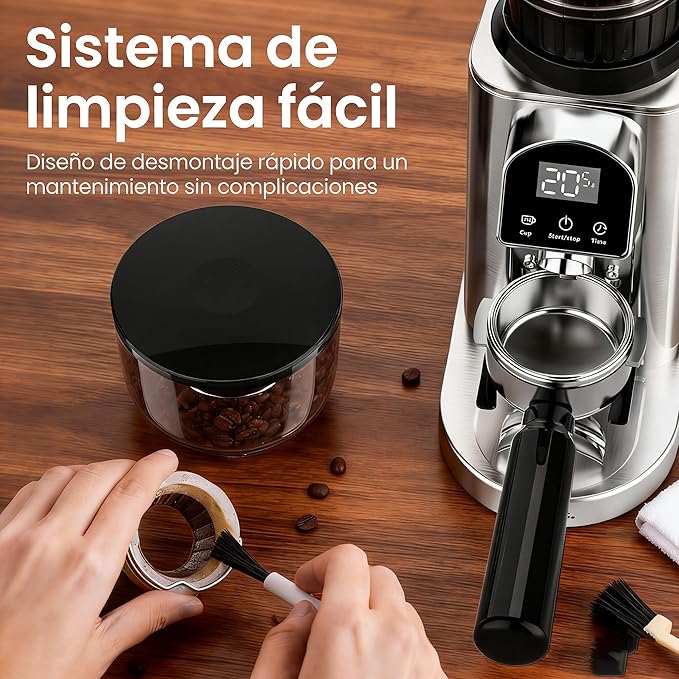 Conical Burr Coffee Grinder Electric Coffee Bean Grinder with 48 Precise Settings, Anti-Static Coffee Grinders for Home Use, Adjustable Conical Burr Mill for Espersso/Drip/French Press