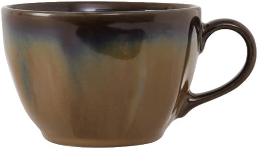 Tuxton China GAJ-083 Cup, 10-1/2 oz., 4" Diameter x 2-3/4"H, Round, with Handle, Microwave and Dishwasher Safe, Oven Proof, Fully Vitrified, Ceramic, TuxTrendz, Artisan, Mojave, Pack of 24