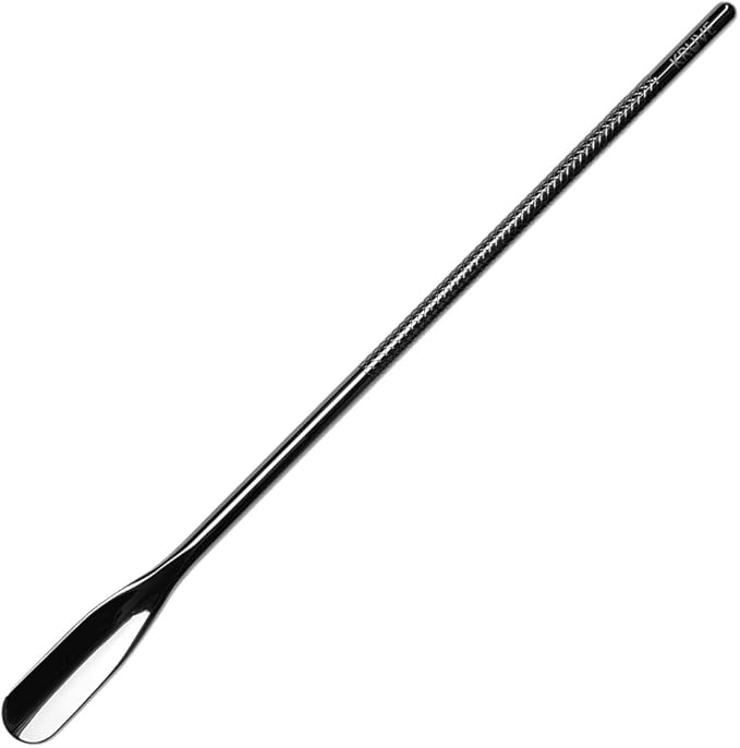 KRUVE Coffee Brew Stick - 8.6 Inch Stainless Steel (Black) for Agitating Grounds During Brewing with Coffee Stirrers, Coffee Stir Sticks, or Coffee Spoons - Perfect for Pour Over, French Press & More