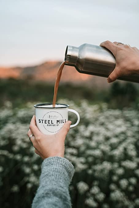 Steel Mill Coffee Co. Blueberry Crumble Flavored Coffee – Whole Bean – Medium Roast – 100% Arabica Beans – Vegan – Sugar-Free – Gluten-Free – Gourmet Coffee – 2lb Bag