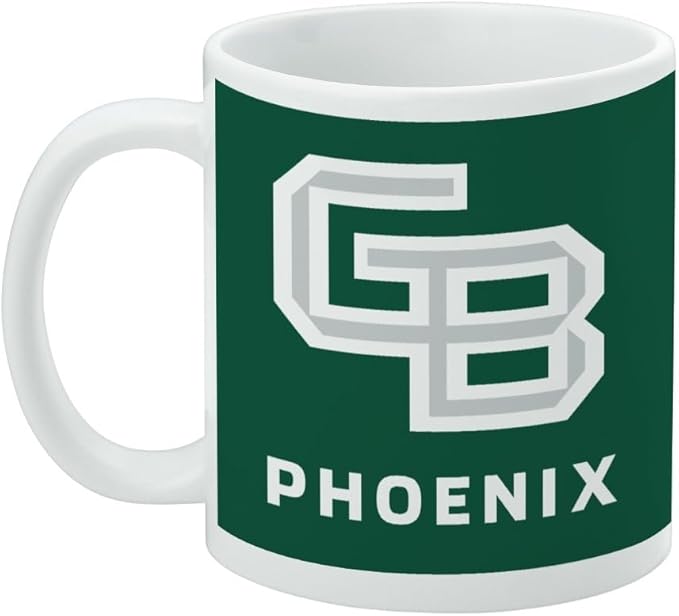 University of Wisconsin - Green Bay Phoenix Logo Ceramic Coffee Mug, Novelty Gift Mugs for Coffee, Tea and Hot Drinks, 11oz, White