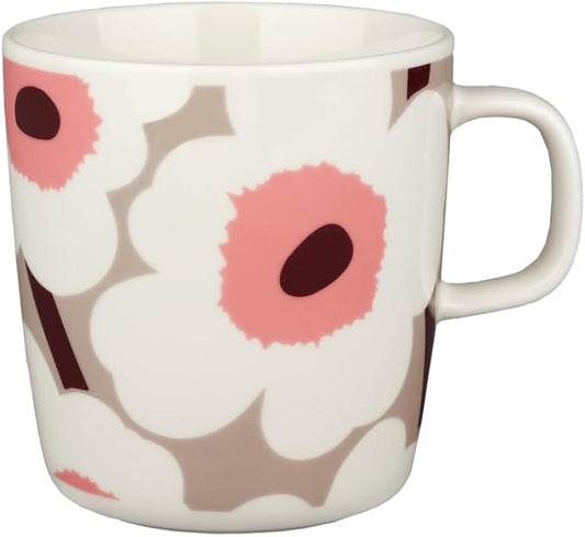 MARIMEKKO Oiva Unikko Mug – Refine Your Kitchen Décor with Our Iconic Floral Stoneware – Stylish Porcelain Coffee Mugs to Elevate Your Drinking Experience (13.5oz)