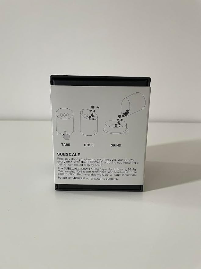 Subminimal Subscale Digital Dosing Cup with LED Display – Sleek & Precise Scale - Dosing & Brewing Accessories, Measures Coffee Grounds for Espresso - Black