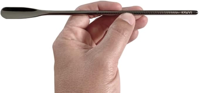 KRUVE Coffee Brew Stick - 8.6 Inch Stainless Steel (Black) for Agitating Grounds During Brewing with Coffee Stirrers, Coffee Stir Sticks, or Coffee Spoons - Perfect for Pour Over, French Press & More