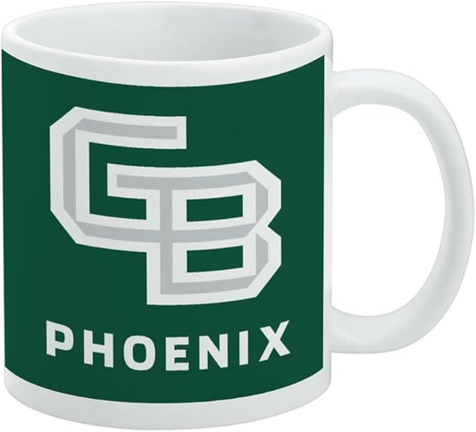 University of Wisconsin - Green Bay Phoenix Logo Ceramic Coffee Mug, Novelty Gift Mugs for Coffee, Tea and Hot Drinks, 11oz, White