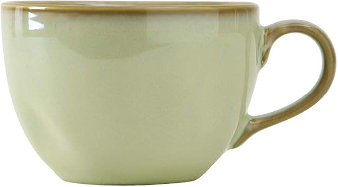 Tuxton China GAS-083 Cup, 10-1/2 oz., 4" dia. x 2-3/4"H, round, with handle, microwave & dishwasher safe, oven proof, fully vitrified, lead-free, ceramic, TuxTrendz, Artisan, Sagebrush, Pack of 12