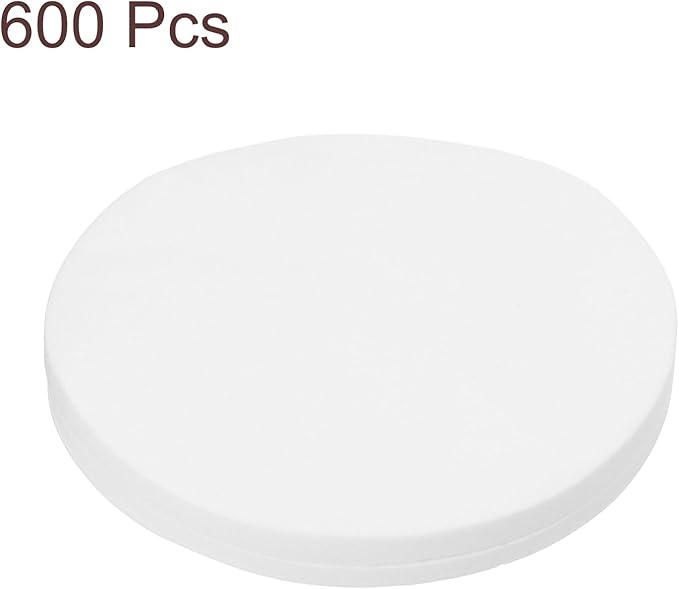 uxcell 600Pcs Coffee Filters, 68mm Disposable Round Paper Filter White for Home Office Use Pour Over and Drip Coffee Maker