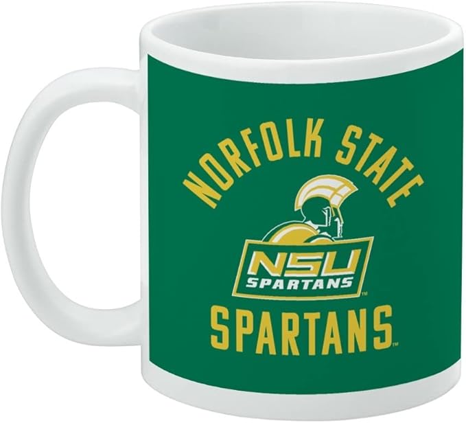 Norfolk State University Spartans Logo Ceramic Coffee Mug, Novelty Gift Mugs for Coffee, Tea and Hot Drinks, 11oz, White