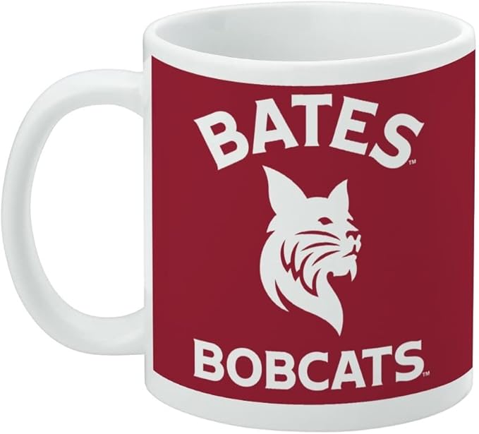 Bates College Bobcats Logo Ceramic Coffee Mug, Novelty Gift Mugs for Coffee, Tea and Hot Drinks, 11oz, White