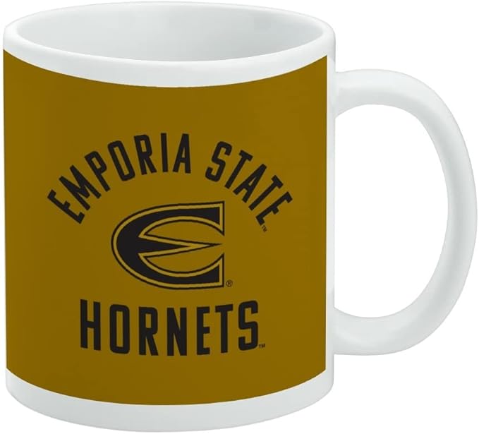 Emporia State University Hornets Ceramic Coffee Mug, Novelty Gift Mugs for Coffee, Tea and Hot Drinks, 11oz, White
