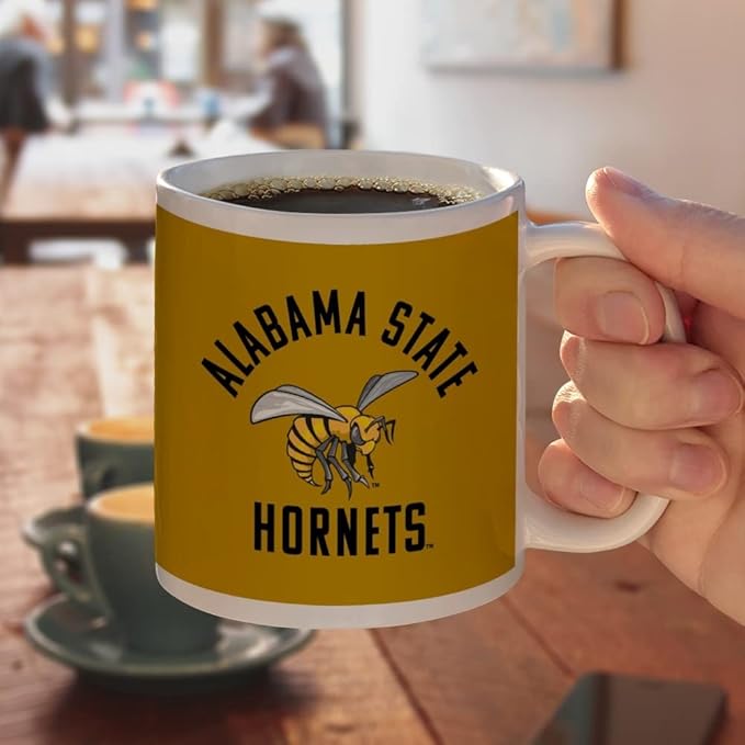 Alabama Sate Hornets Ceramic Coffee Mug, Novelty Gift Mugs for Coffee, Tea and Hot Drinks, 11oz, White