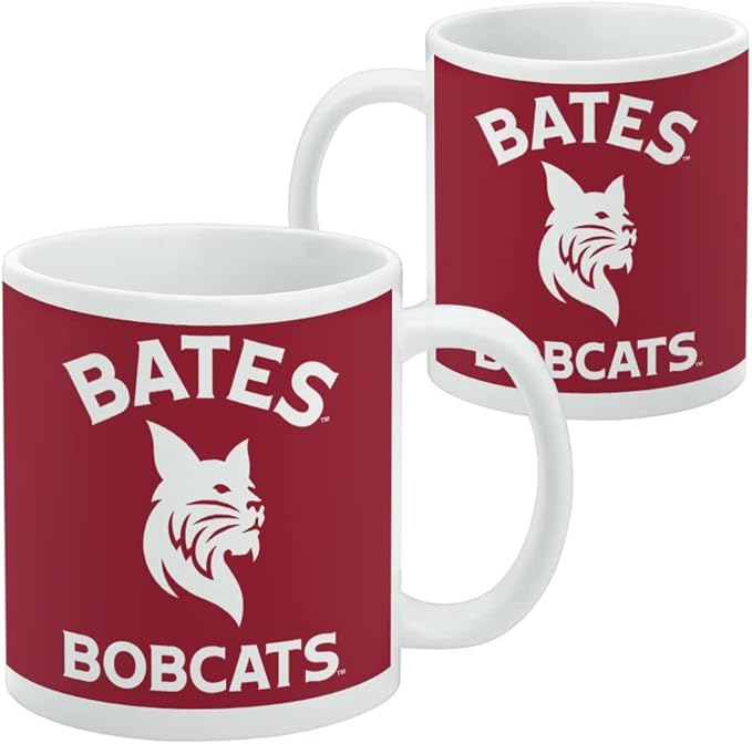 Bates College Bobcats Logo Ceramic Coffee Mug, Novelty Gift Mugs for Coffee, Tea and Hot Drinks, 11oz, White