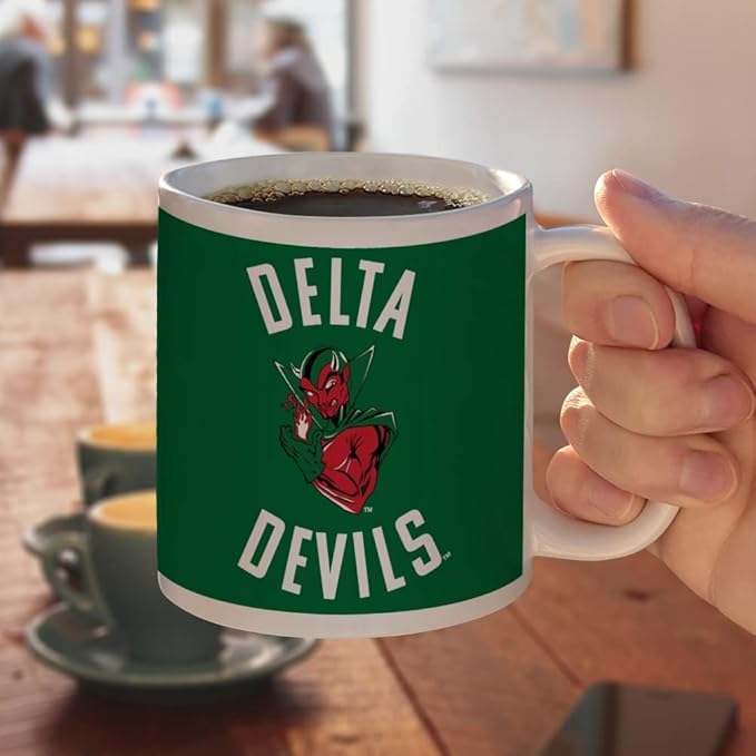 Mississippi Valley State University Delta Devils Logo Ceramic Coffee Mug, Novelty Gift Mugs for Coffee, Tea and Hot Drinks, 11oz, White