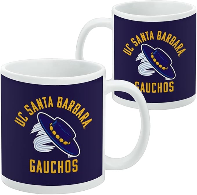 UC Santa Barbara Gauchos Ceramic Coffee Mug, Novelty Gift Mugs for Coffee, Tea and Hot Drinks, 11oz, White