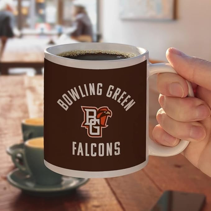 Bowling Green Falcon Ceramic Coffee Mug, Novelty Gift Mugs for Coffee, Tea and Hot Drinks, 11oz, White