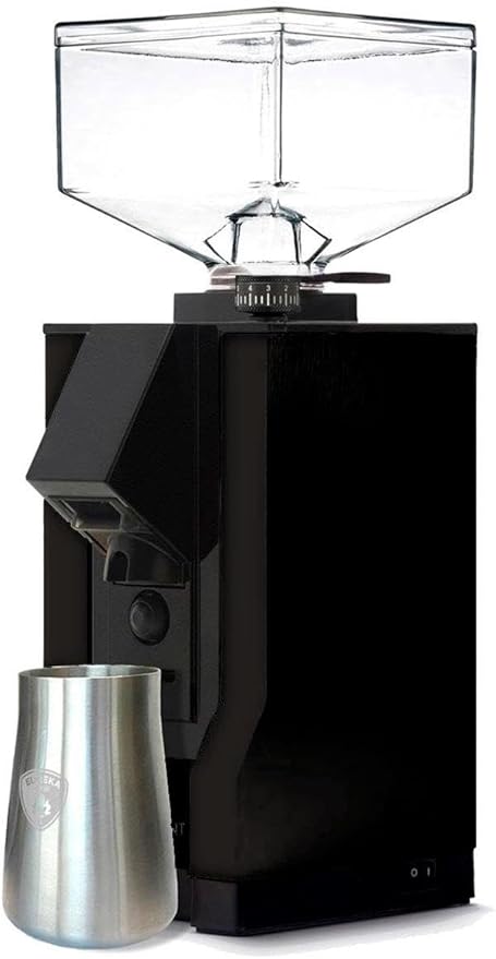 Eureka Filtro Silent Coffee Grinder | Stepless | Silent Technology | 50mm Flat Burr | 12oz Hopper (Black)