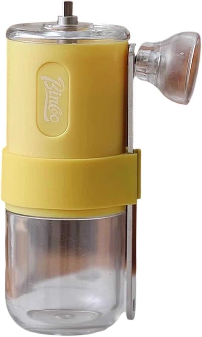 Manual Coffee Grinder, Portable Adjustable Bean Mill Small Hand-Cranked Coffee Grinding Tool for Home Travel (Green)