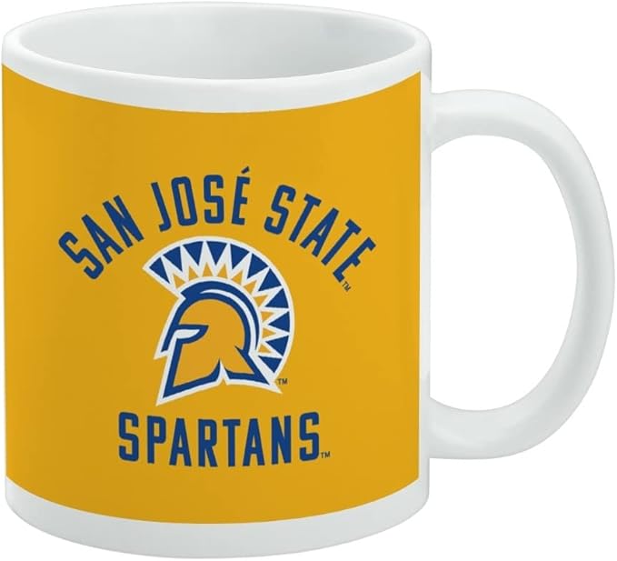 San Jose State University Spartans Logo Ceramic Coffee Mug, Novelty Gift Mugs for Coffee, Tea and Hot Drinks, 11oz, White