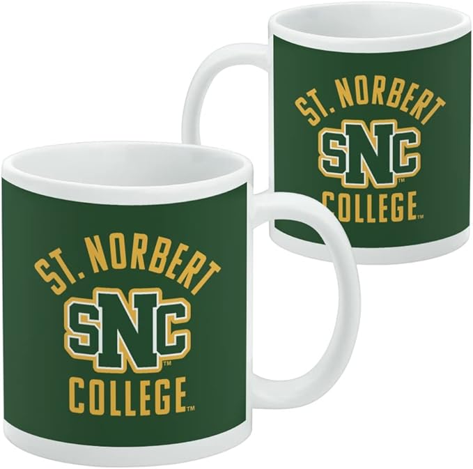 St. Norbert College Green Knights Logo Ceramic Coffee Mug, Novelty Gift Mugs for Coffee, Tea and Hot Drinks, 11oz, White