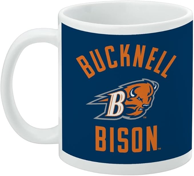 Bucknell Bison Ceramic Coffee Mug, Novelty Gift Mugs for Coffee, Tea and Hot Drinks, 11oz, White