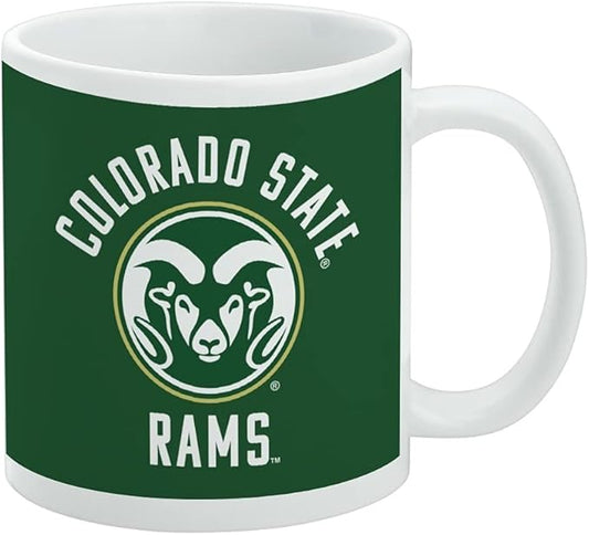 Colorado State University Rams Ceramic Coffee Mug, Novelty Gift Mugs for Coffee, Tea and Hot Drinks, 11oz, White