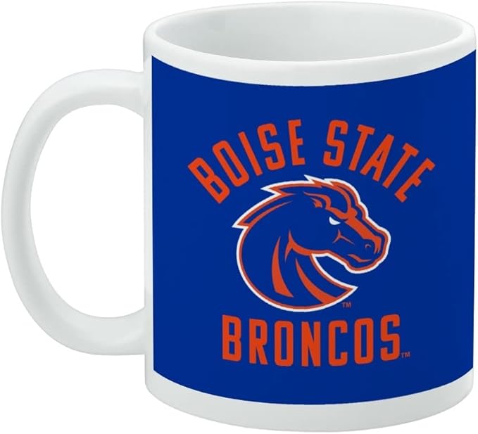 Boise State University Broncos Logo Ceramic Coffee Mug, Novelty Gift Mugs for Coffee, Tea and Hot Drinks, 11oz, White