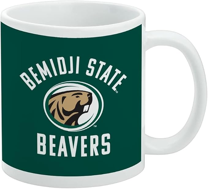 Bemidji State University Beavers Ceramic Coffee Mug, Novelty Gift Mugs for Coffee, Tea and Hot Drinks, 11oz, White