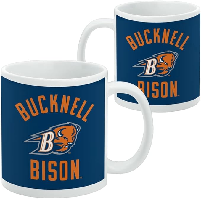 Bucknell Bison Ceramic Coffee Mug, Novelty Gift Mugs for Coffee, Tea and Hot Drinks, 11oz, White