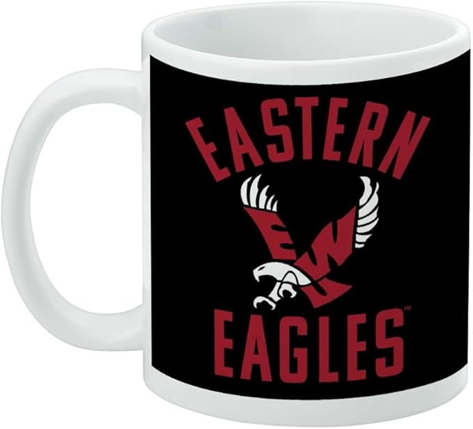 Eastern Washington University Eagles Ceramic Coffee Mug, Novelty Gift Mugs for Coffee, Tea and Hot Drinks, 11oz, White
