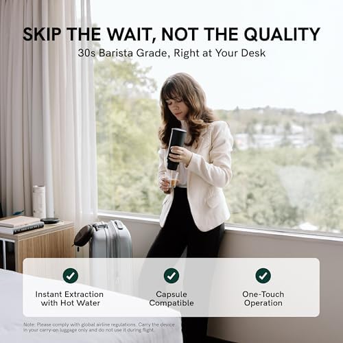 OutIn Nano Portable Electric Espresso Machine with Fino Portable Electric Coffee Grinder，Brown & Forest Green
