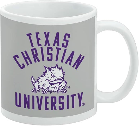 TCU Horned Frogs Ceramic Coffee Mug, Novelty Gift Mugs for Coffee, Tea and Hot Drinks, 11oz, White