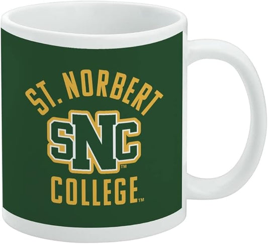 St. Norbert College Green Knights Logo Ceramic Coffee Mug, Novelty Gift Mugs for Coffee, Tea and Hot Drinks, 11oz, White