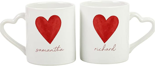 Personalization Universe Sweet Hearts Personalized Mug Set