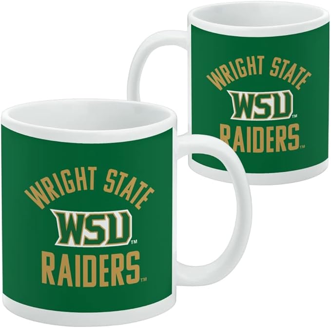 Wright State Raiders Ceramic Coffee Mug, Novelty Gift Mugs for Coffee, Tea and Hot Drinks, 11oz, White