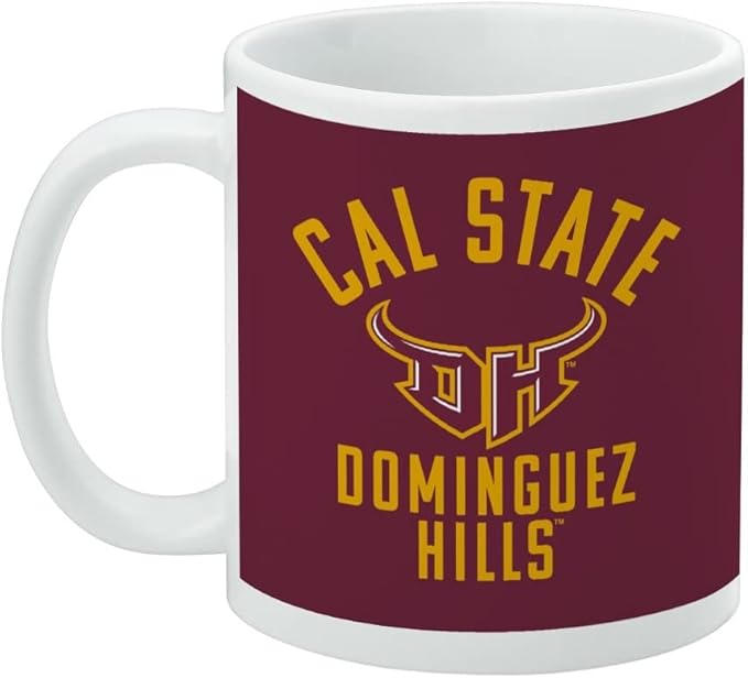 California State University Dominguez Hills Toros Logo Ceramic Coffee Mug, Novelty Gift Mugs for Coffee, Tea and Hot Drinks, 11oz, White